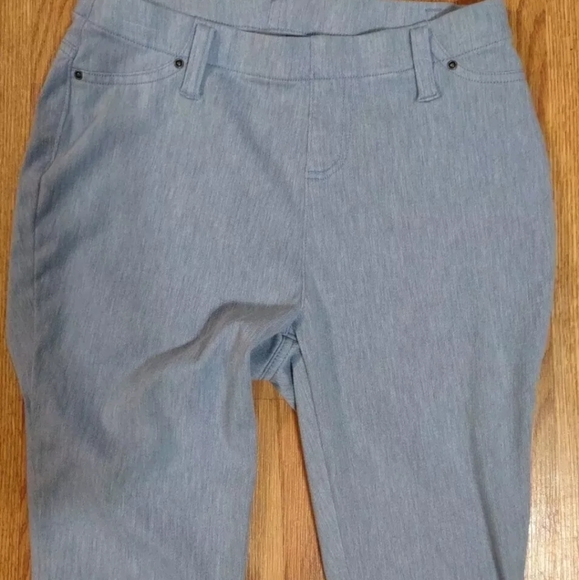 Time And Tru Pants Womens Sz XS Blue Jegging Pull On Faux Front Pocket Stretch - Picture 9 of 12